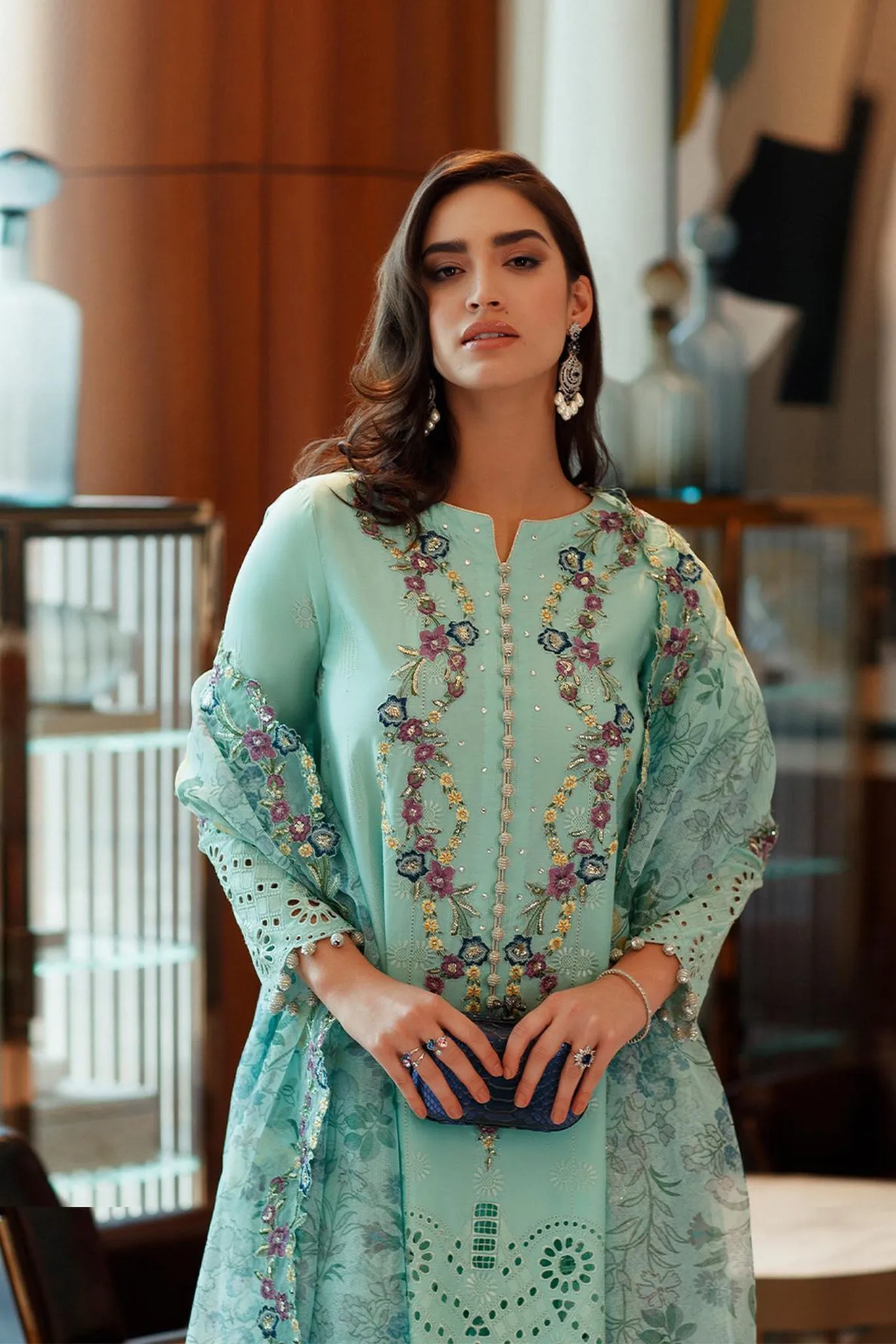 Astoria by Mushq Unstitched 3 Piece Festive Lawn Collection'2023-10-Opal