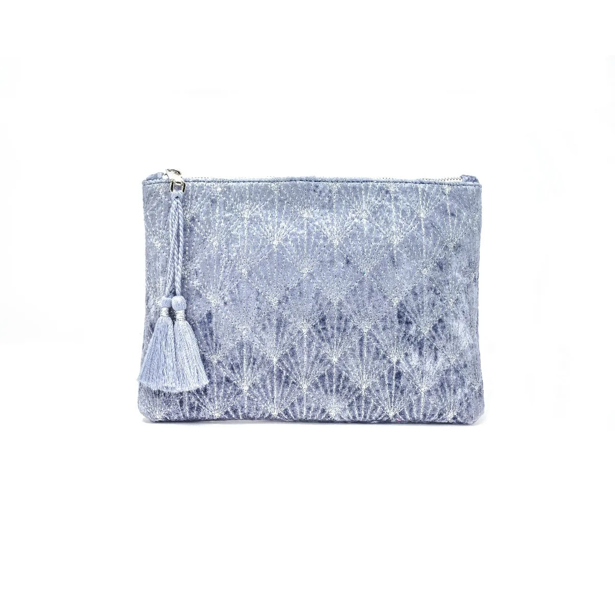 Astoria Grey Velvet Pouch