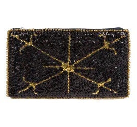 Ayizan Haitian Beaded Clutch - Black, Gold