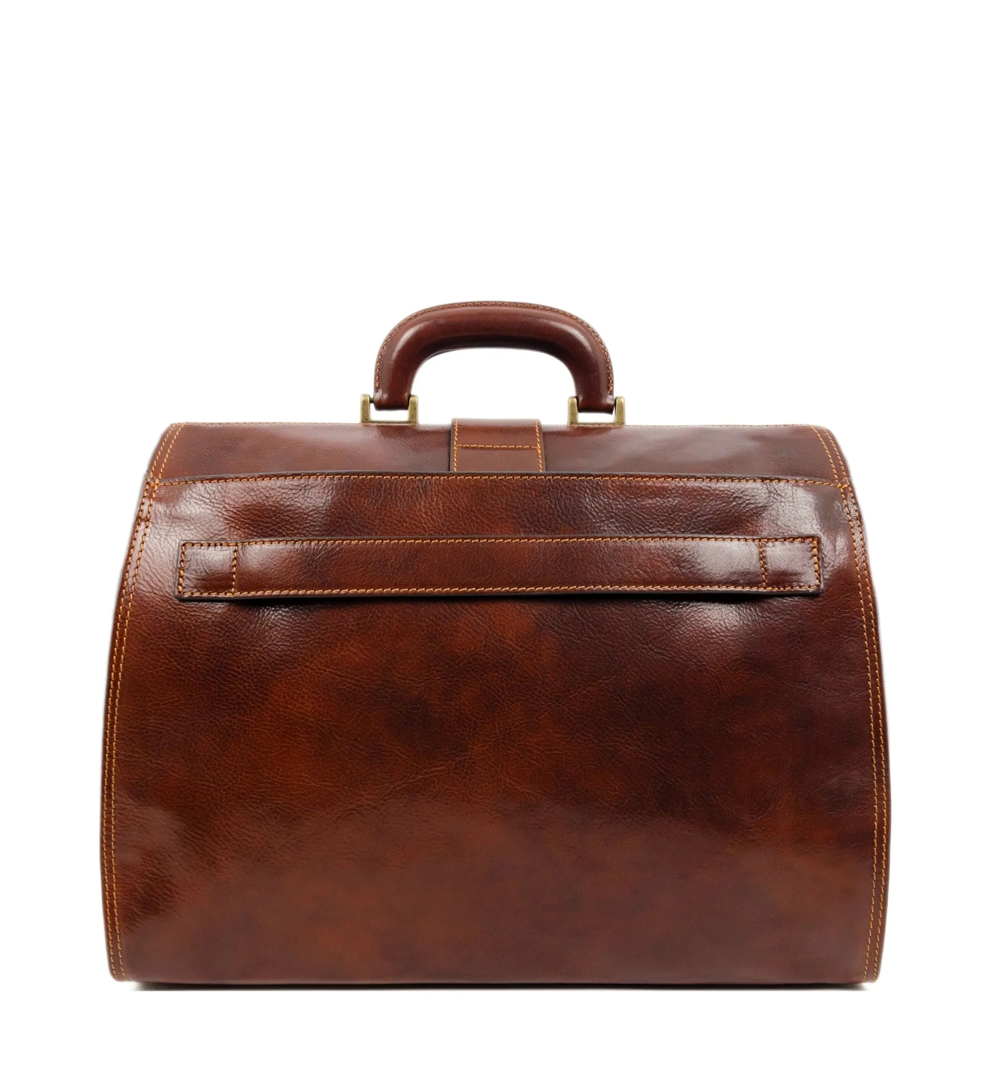 Brown Large Leather Doctor Bag for Women - Mrs Dalloway