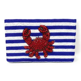 Crab Beaded Clutch Purse