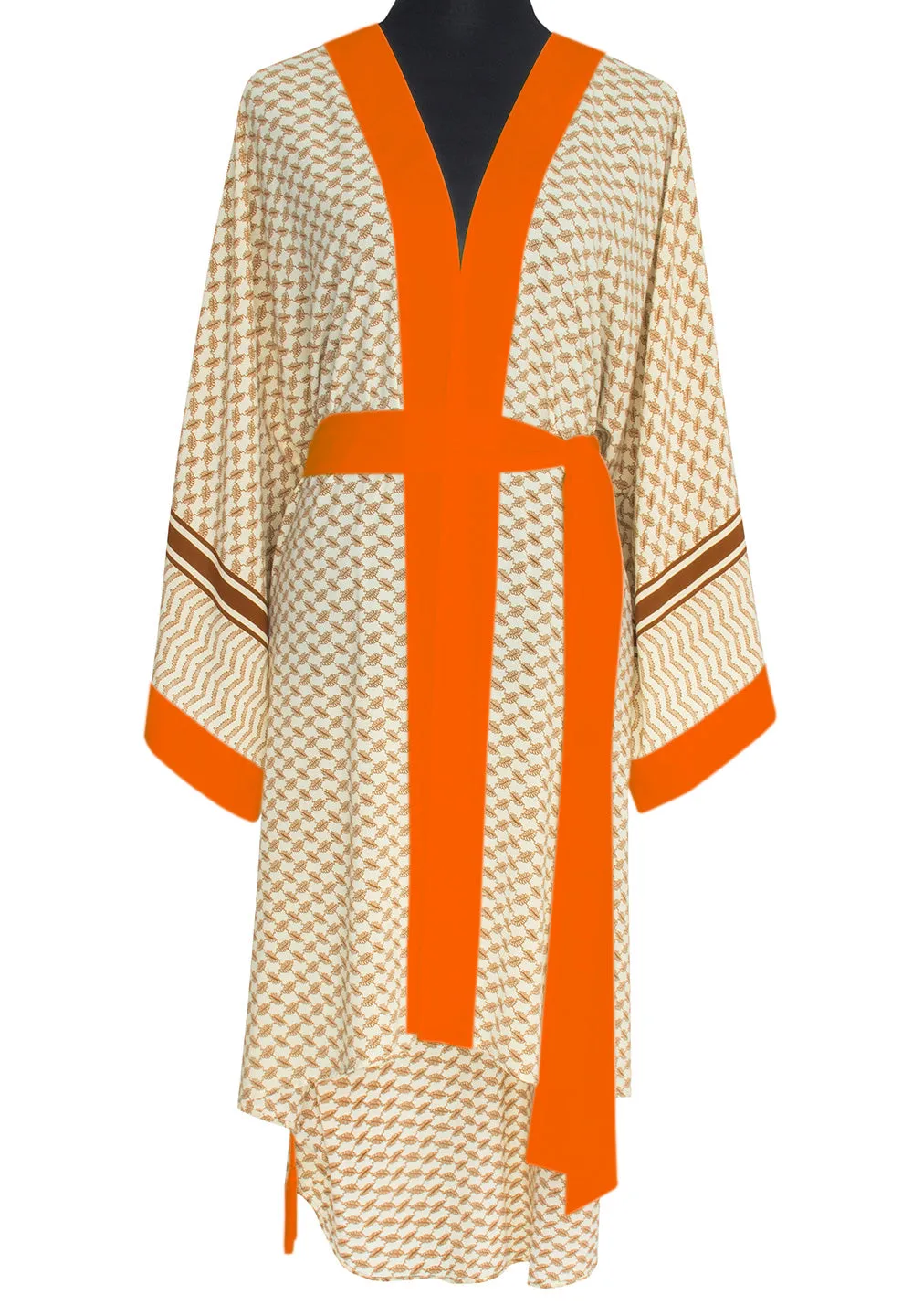 Desert - Sand Kimono Skull (Neon Orange)