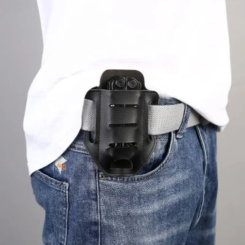 EDC Tactical Multi-tool Holster Leather Belt Bag