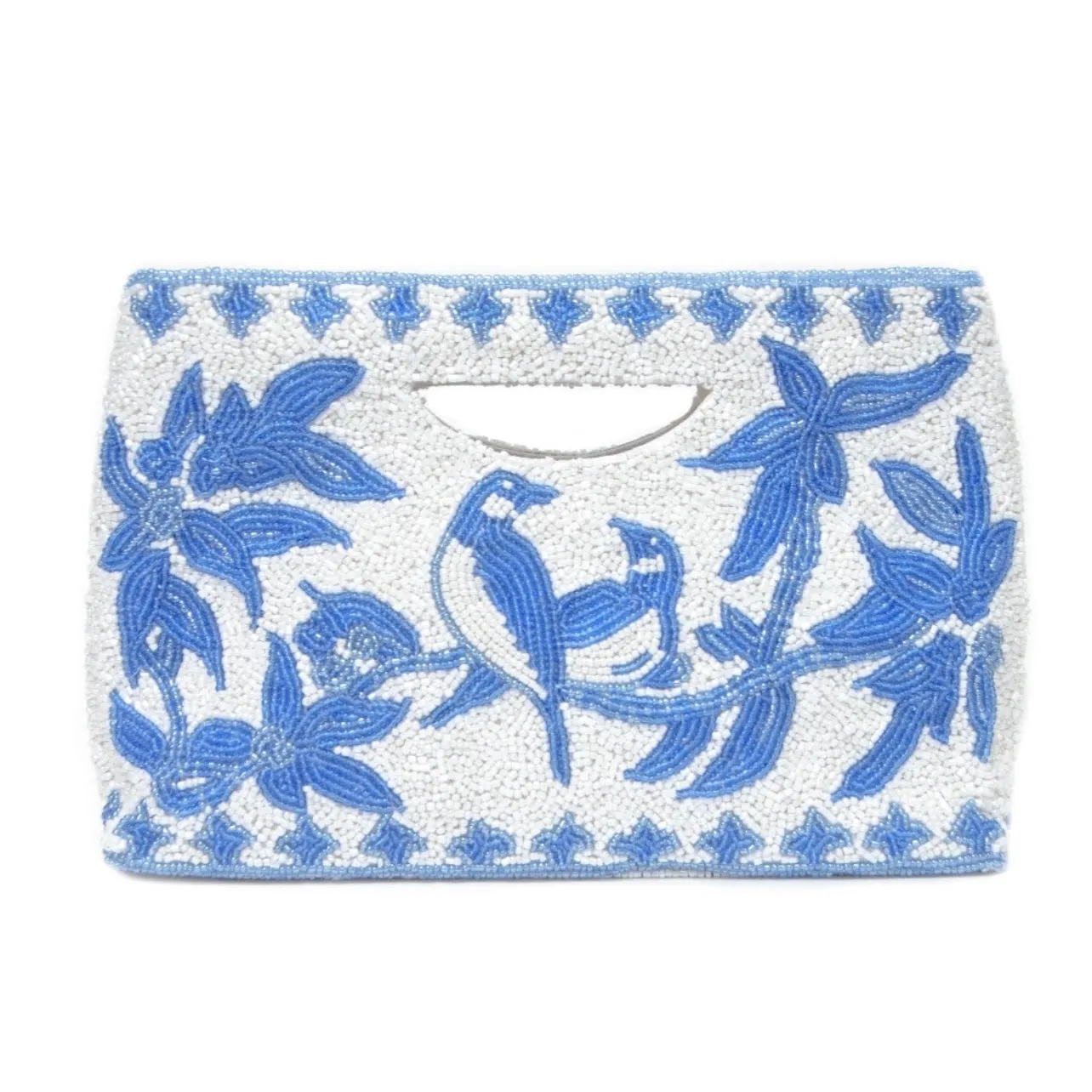 Lily Beaded Handle Clutch (Made to Order)