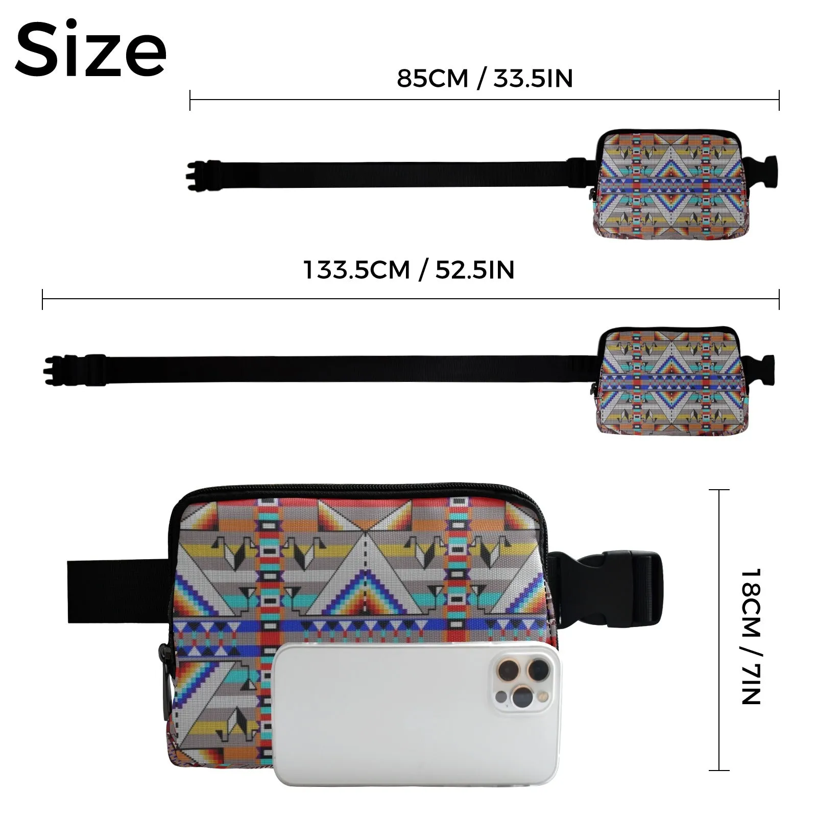 Medicine Blessing Grey Belt Bag