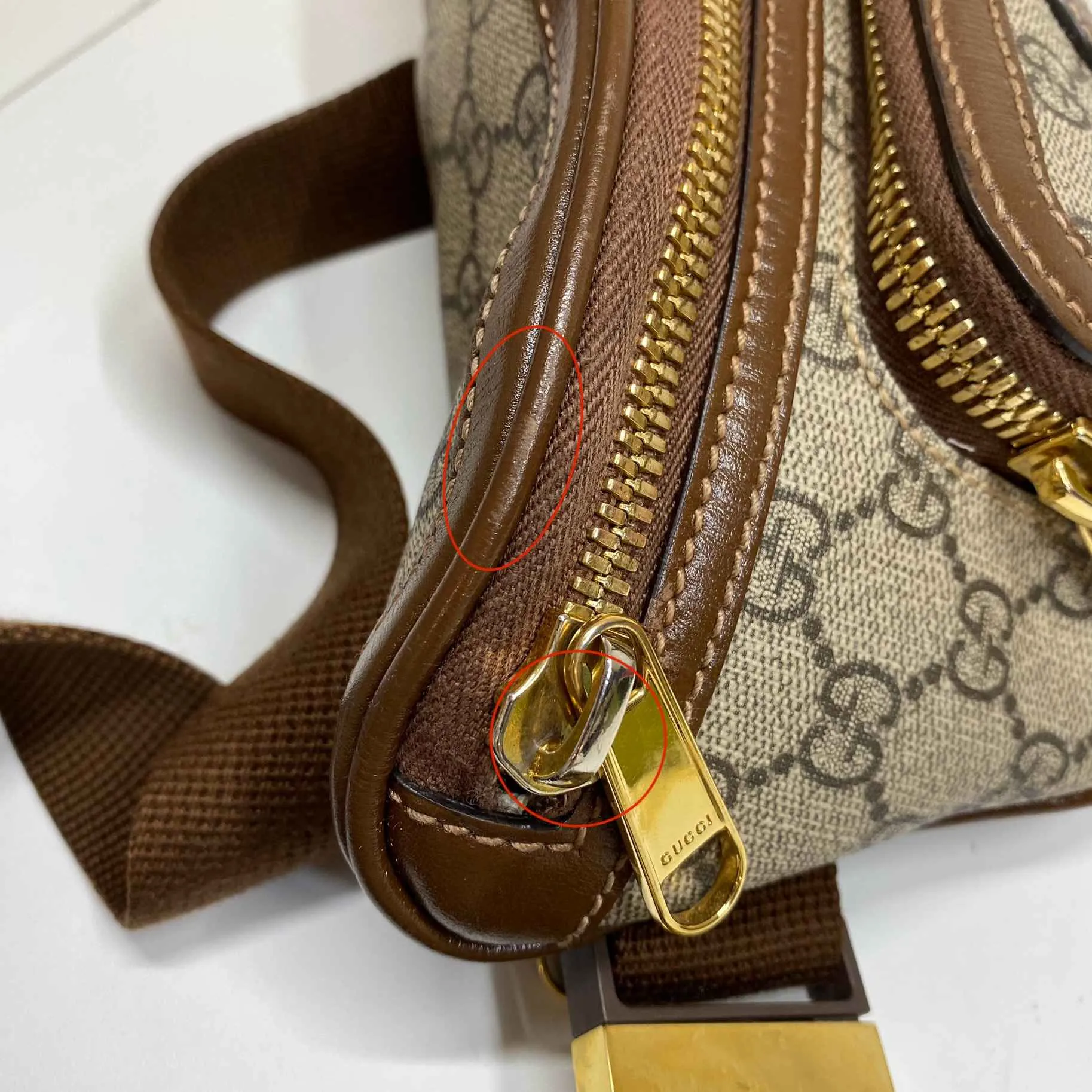 Men's Gg Supreme Belt Bag Brown