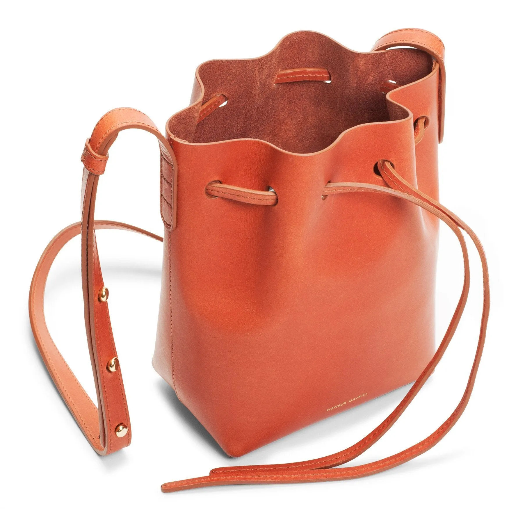 Mini Mini Bucket Bag - Brandy/Raw