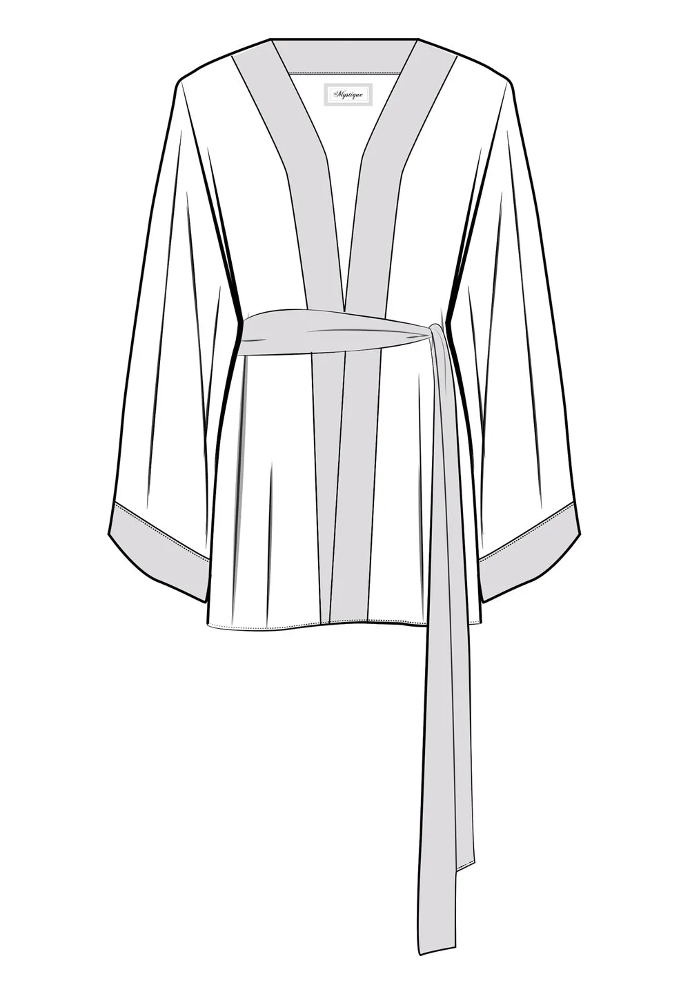 Monochrome - White Kimono (Neon Orange)