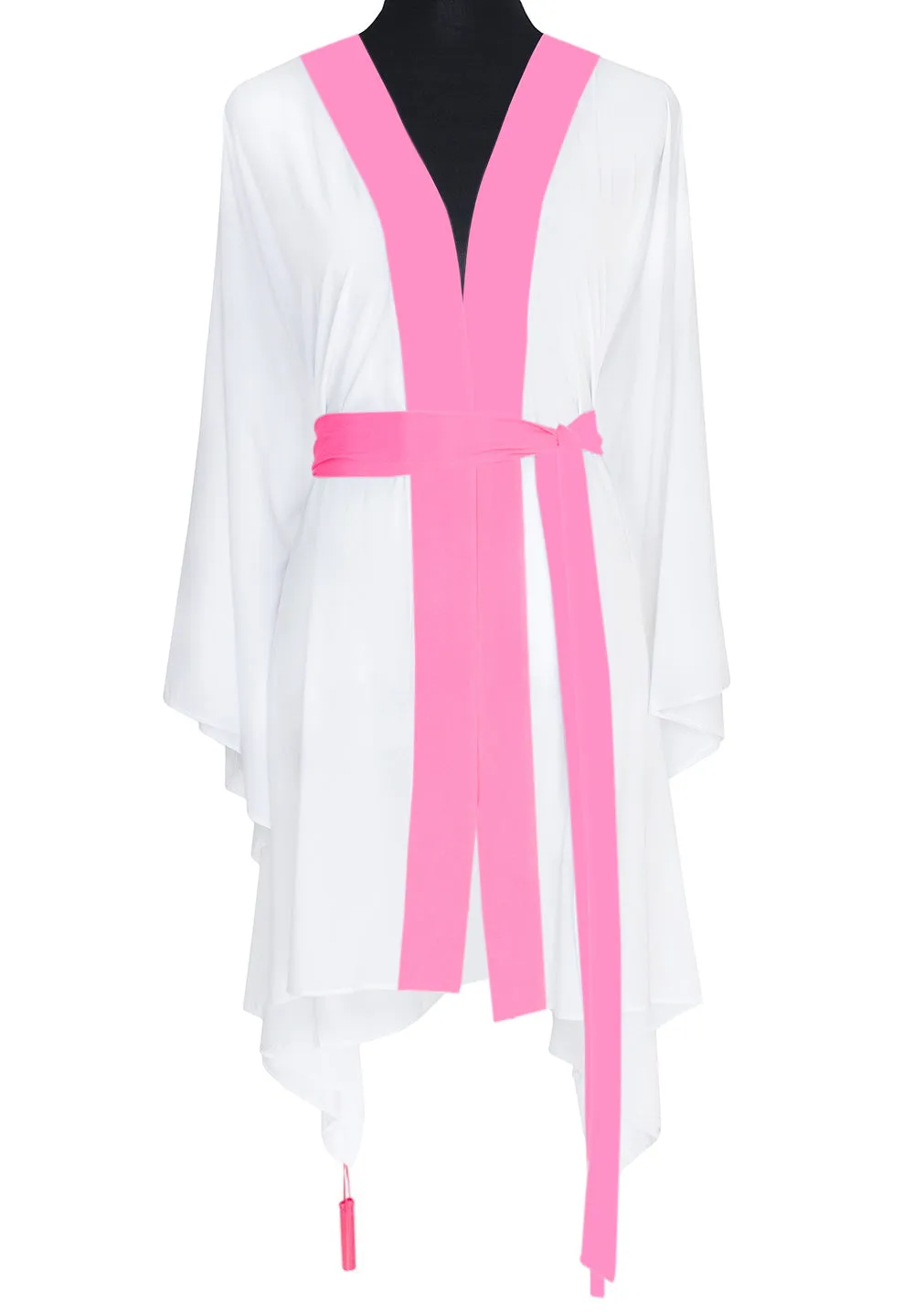 Monochrome - White Kimono (Neon Pink)