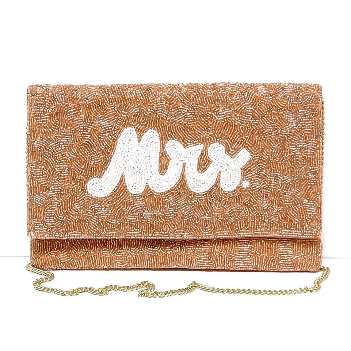 MRS Beaded Clutch Purse (Rose Gold)