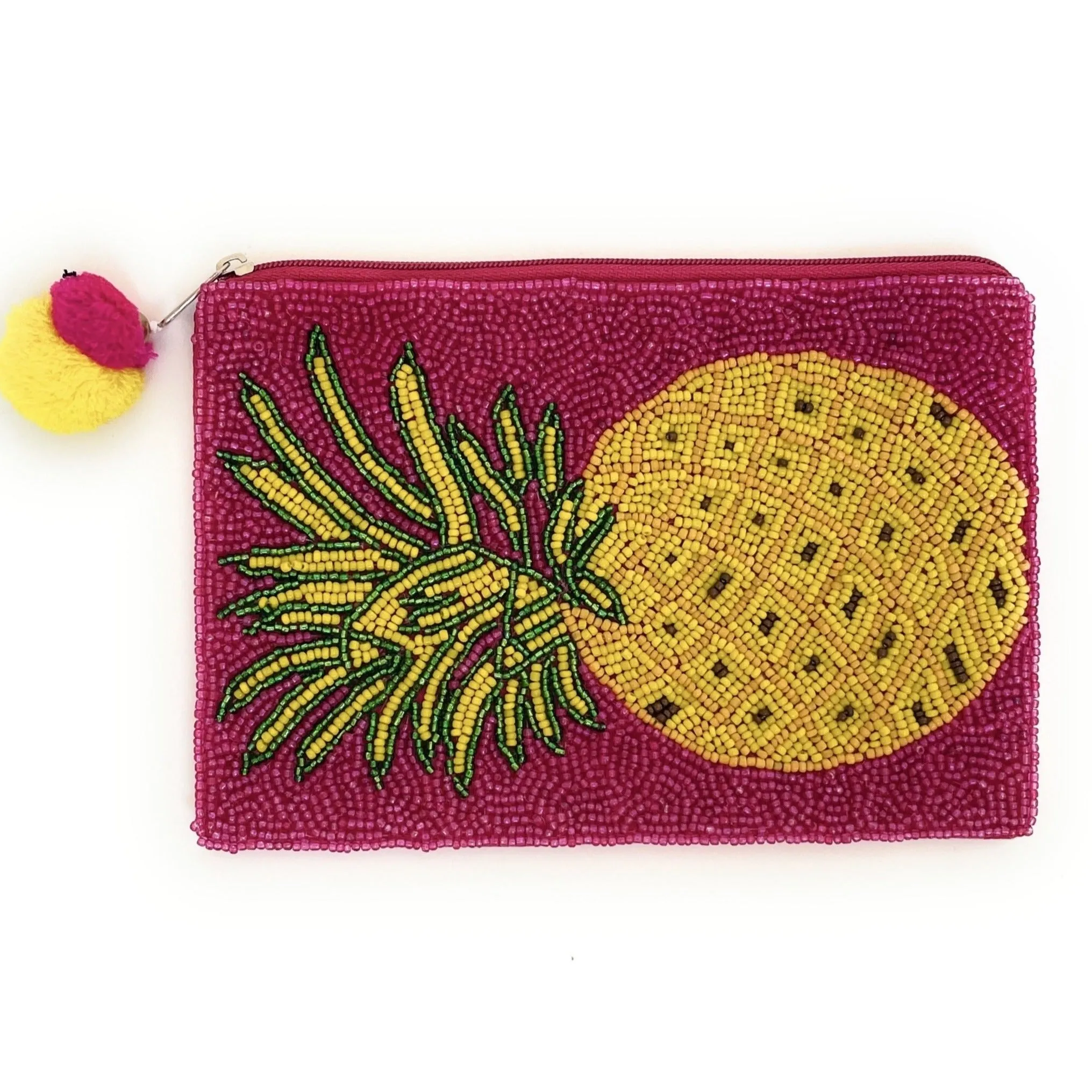 Pineapple Beaded Pouch