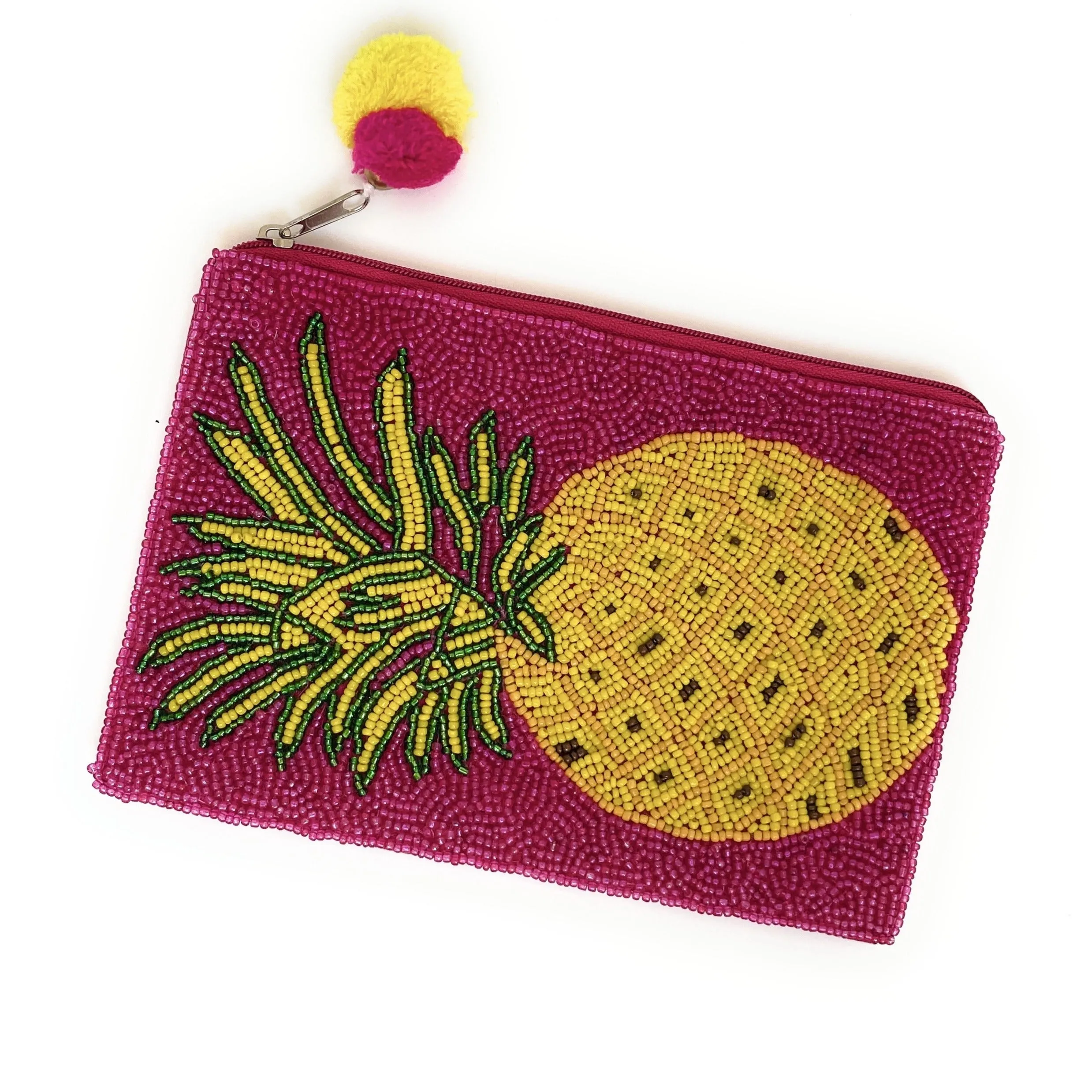 Pineapple Beaded Pouch