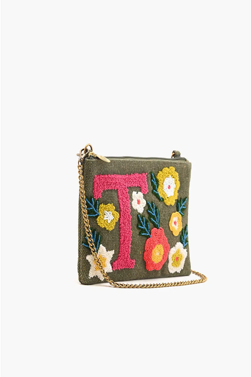 T Floral Crossbody Bag