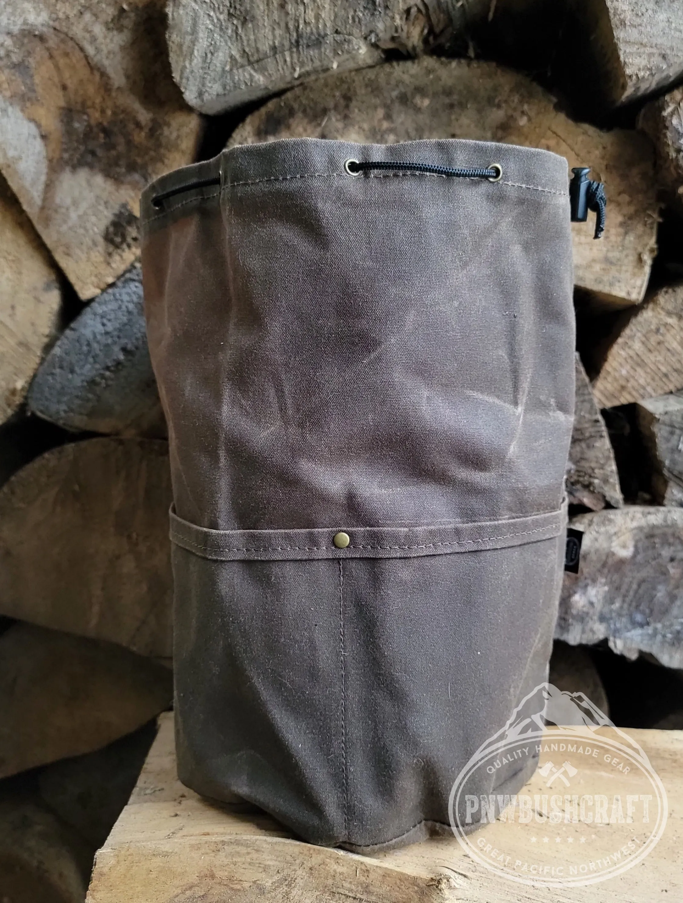 The Cedar Bucket Bag with Outside pockets Available in 5 sizes Perfect for Organizing Your Kit