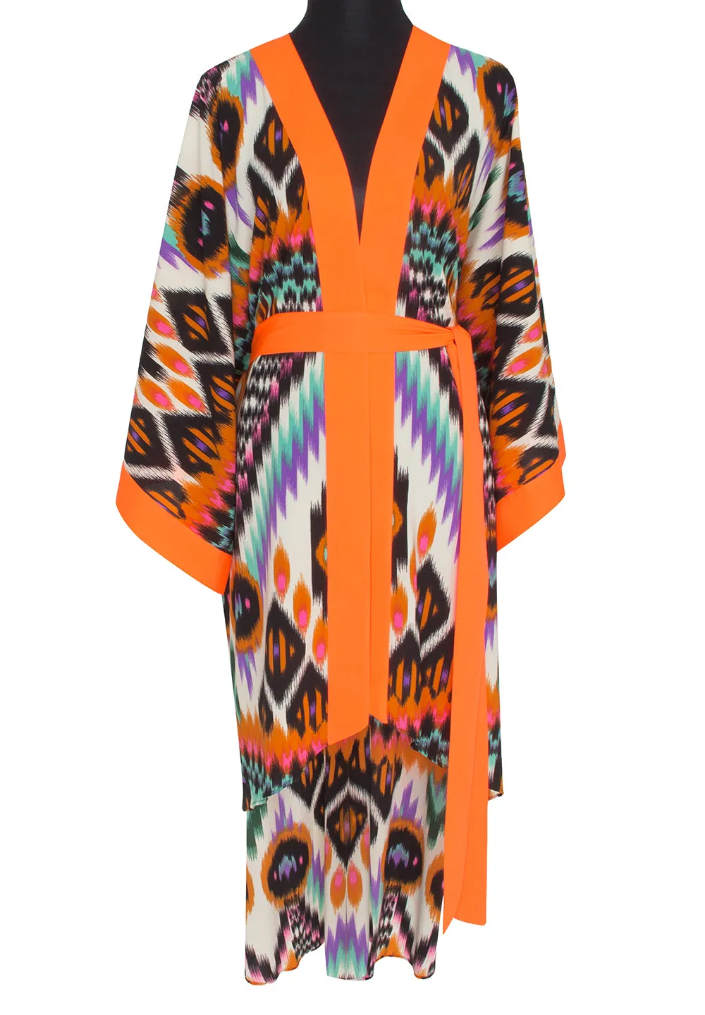 Tribal – Orange Apache Kimono Evil Eye (Neon Orange)