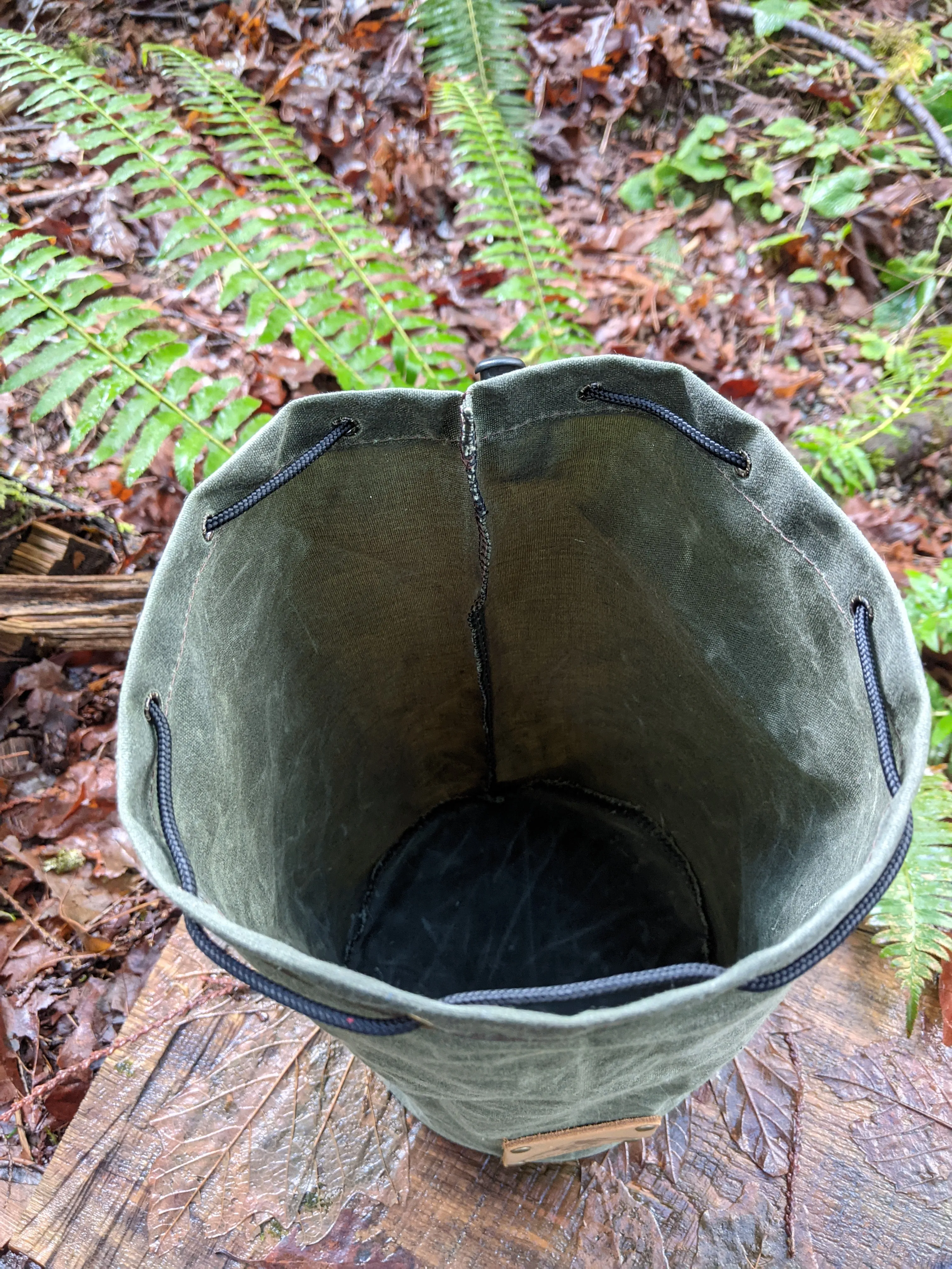 Waxed Canvas Bucket Bag