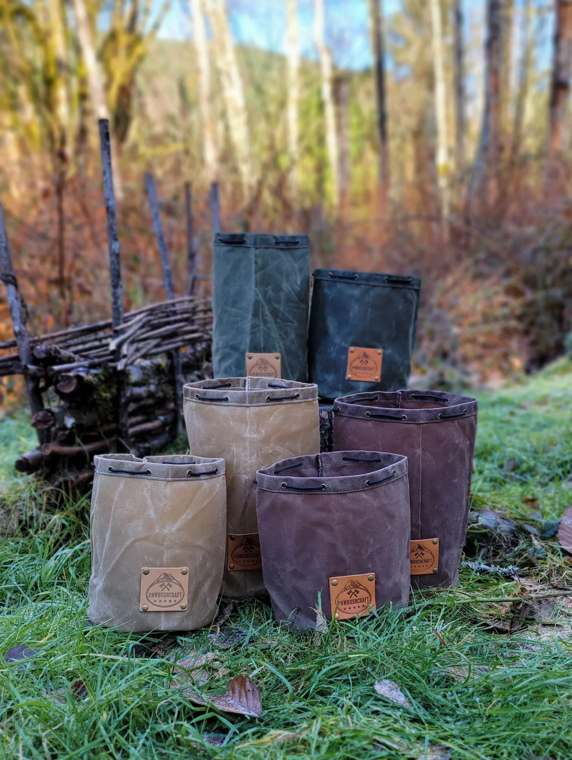 Waxed Canvas Bucket Bag