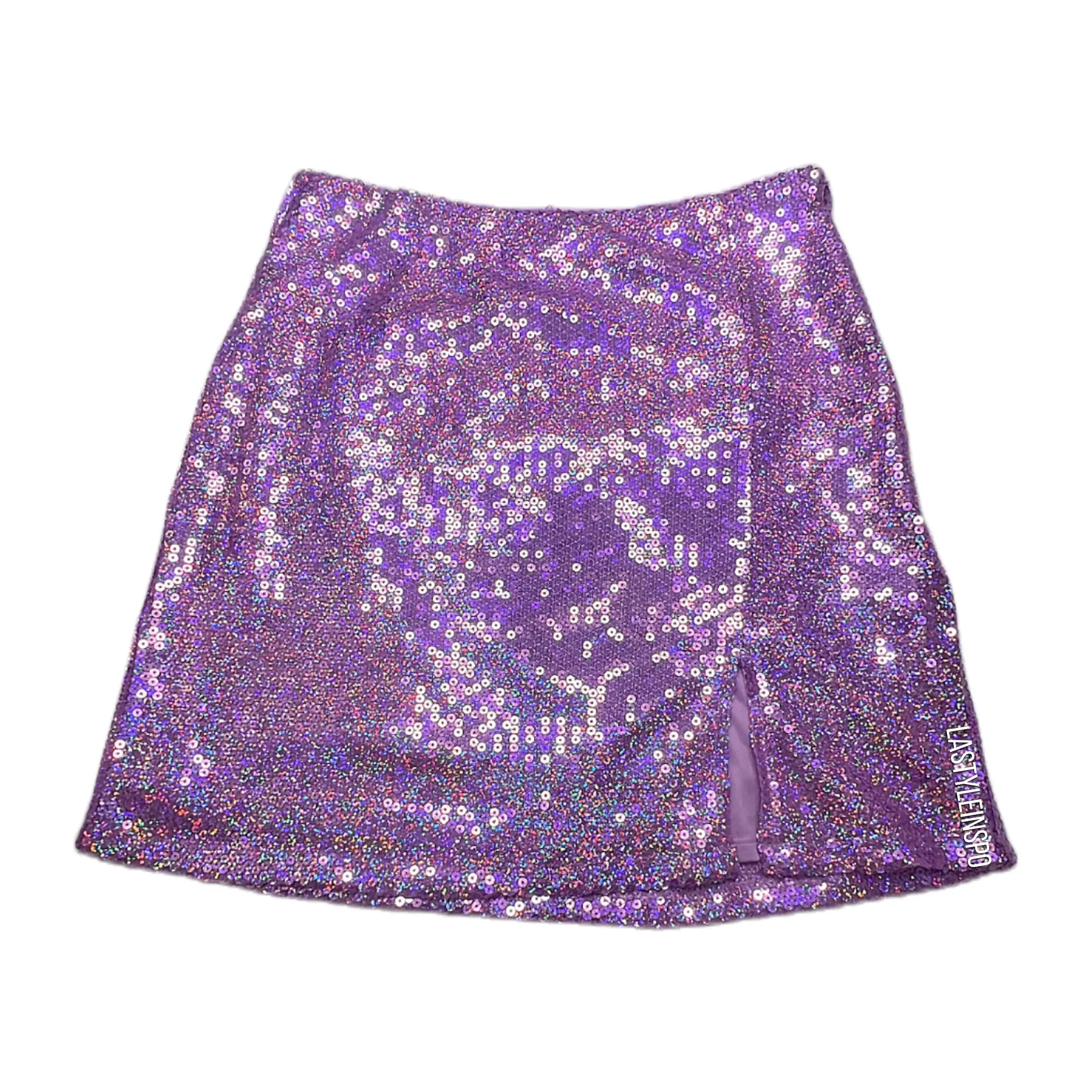 ZARA Disco Mini Glitter Purple Pink Sequined Size 6